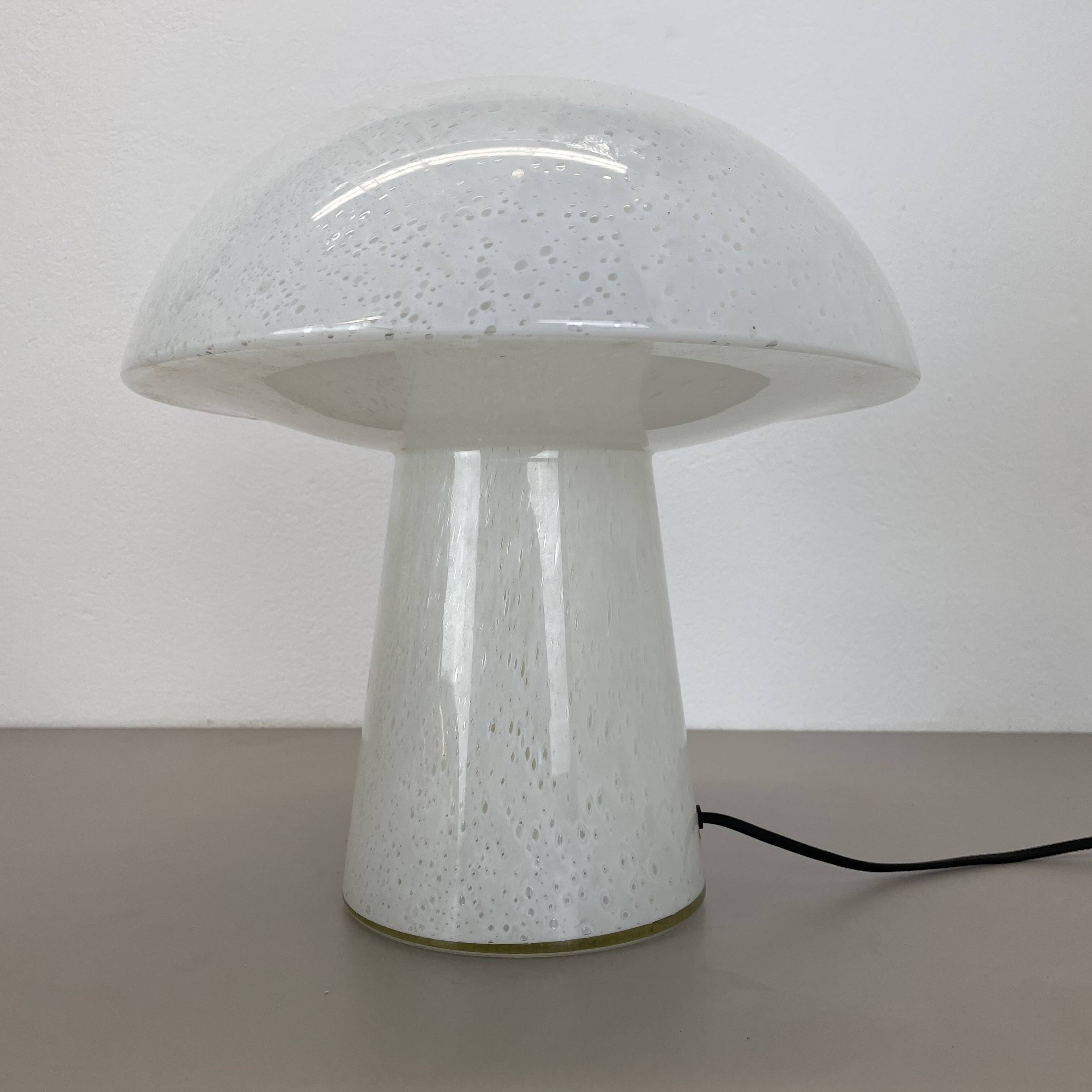 Large 36cm ufo glass table light made by glashütte limburg, germany, 1970s