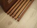 Danish solid mahogany mirror with slatted shelf, 1970s
