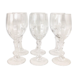Set of 6 crystal wine glasses