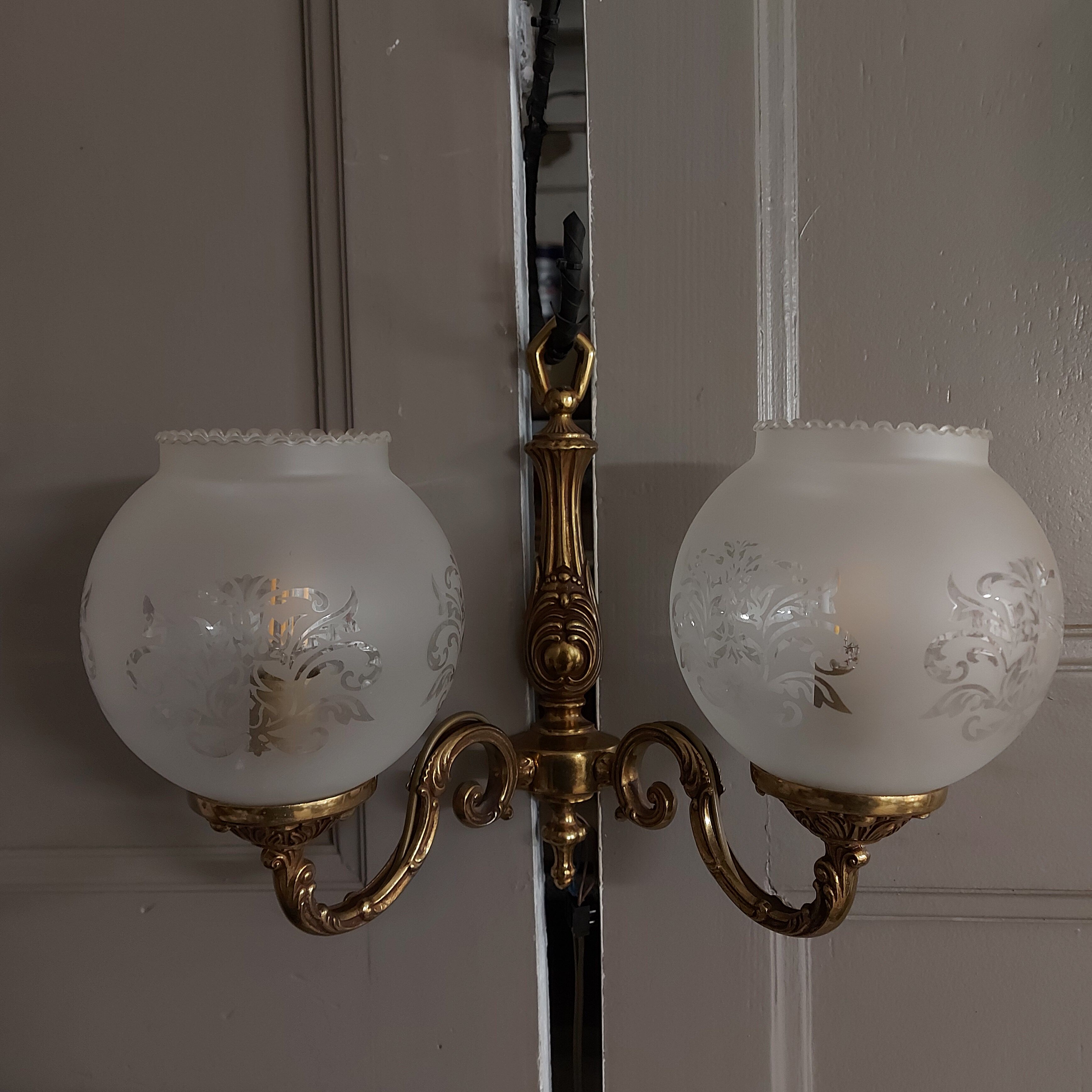 Brass wall sconce 70 years