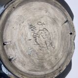 Wall plate signed Jean Gazietto Vallauris from the 50s