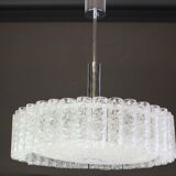 Lustre à tubes de glace en verre Murano par Doria, Allemagne, années 1970