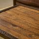 Table basse brutaliste bois et fer forgé 1960’s