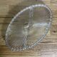 Vintage crystal appetizer tray with geometric pattern