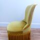 Mustard velvet toad armchair
