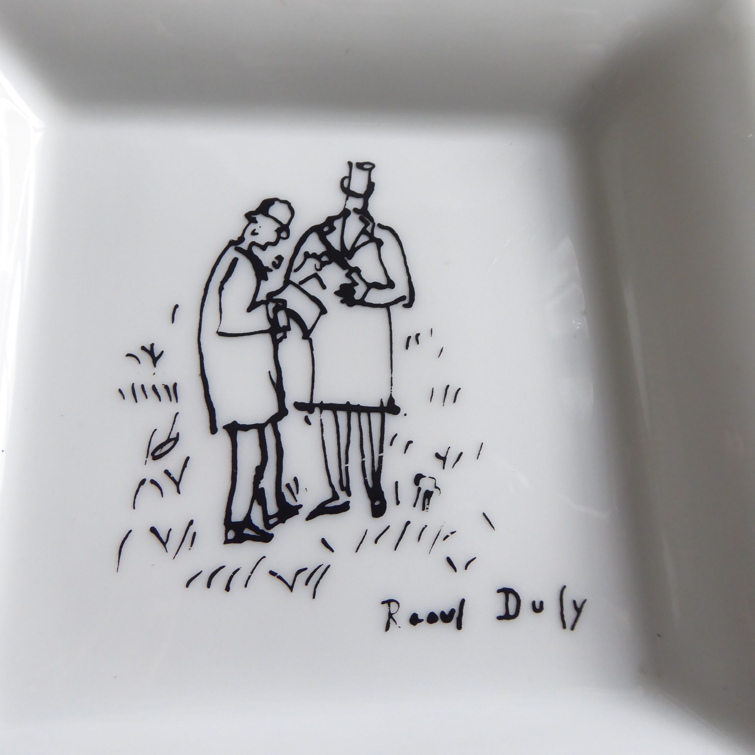Empty cup Limoges porcelain pocket after Raoul Duffy