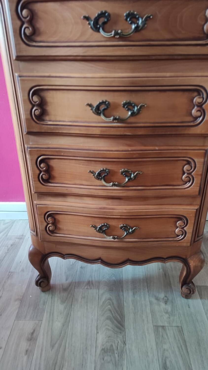 Vintage wooden chest of drawers storage unit