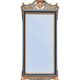 Antique full-length wall mirror in carved wood