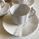 Set of 6 cups in glazed earth with Pierre Motton godrons in Gien 1960