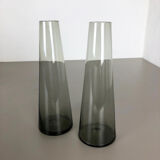 1960s set of 2 turmalin vases by Wilhelm Wagenfeld for WMF, Germany