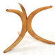 Alma möbel coffee table with boomerang legs and glass top