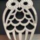 Italy owl trivet in silver metal