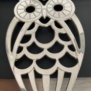 Dessous de plat hibou Italy en métal argenté