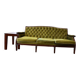 Canapé vintage vert mousse / chesterfield / canapé