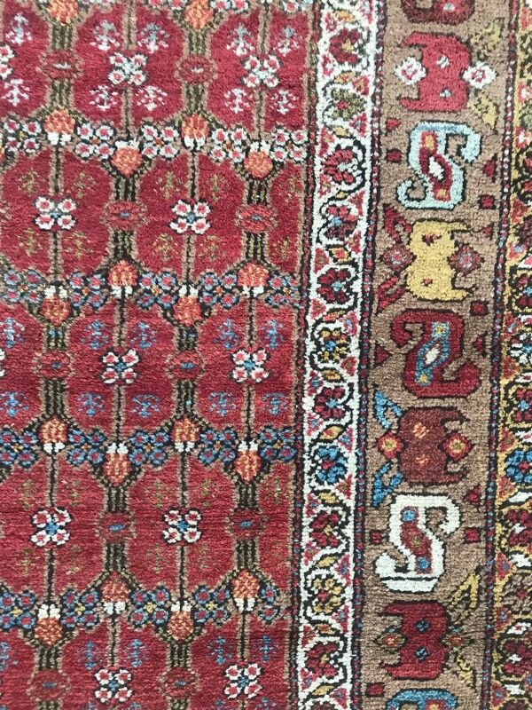 Old persian rug kurdish hallway  120 x 388 cm