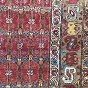 Old persian rug kurdish hallway  120 x 388 cm
