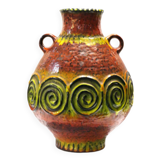 Large and rare Jasba Germany fat lava vase 1960-70