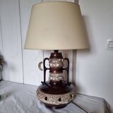 French ceramic lamp from the 70s with the "Fat Lava" technique and