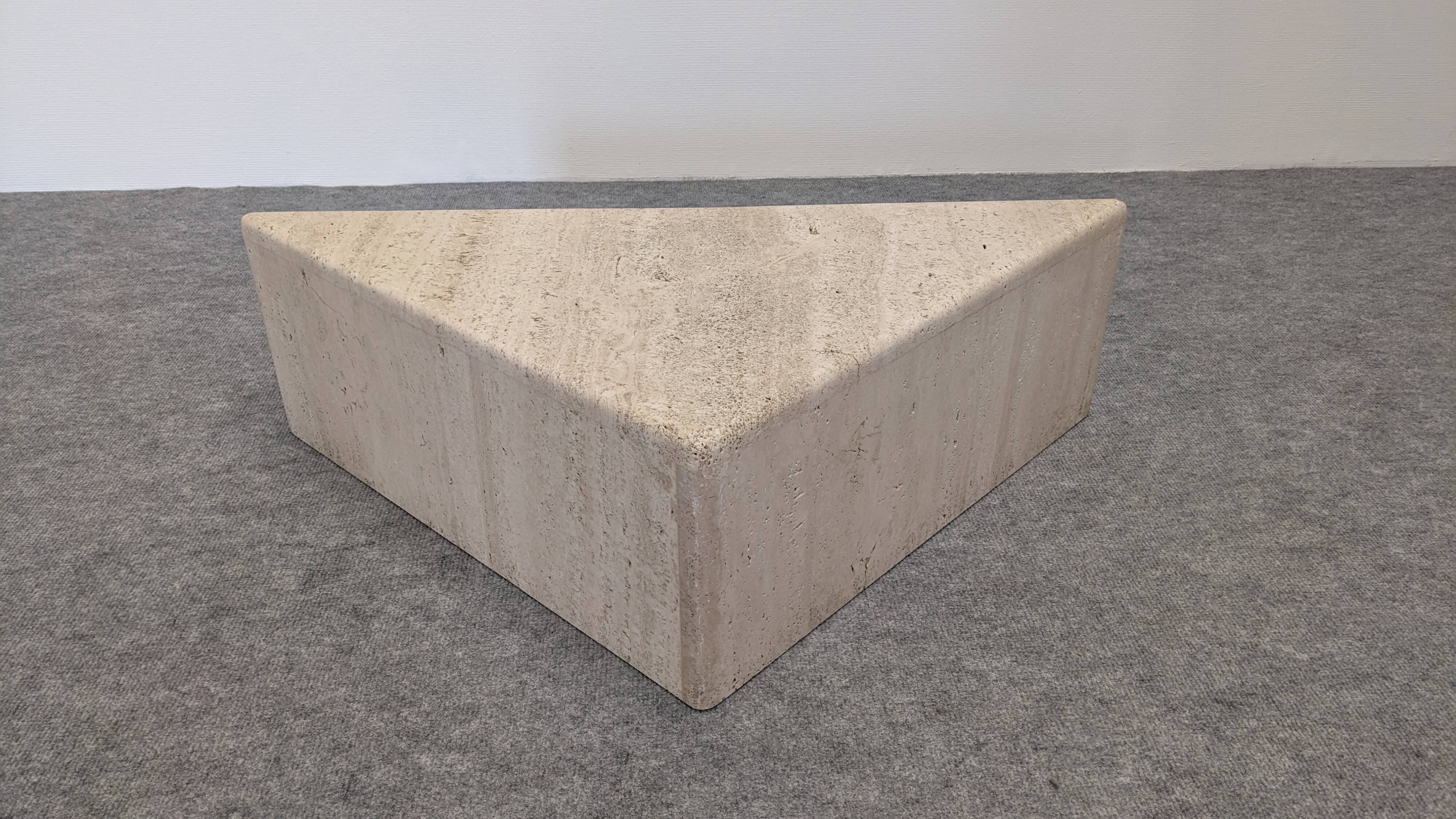 Pair of Italian travertine coffee tables by Up & Up circa 1970
