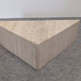 Paire de tables basses italiennes en travertin par Up & Up vers 1970