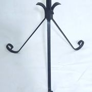 Floor candelabra in wrought iron and turned wood
