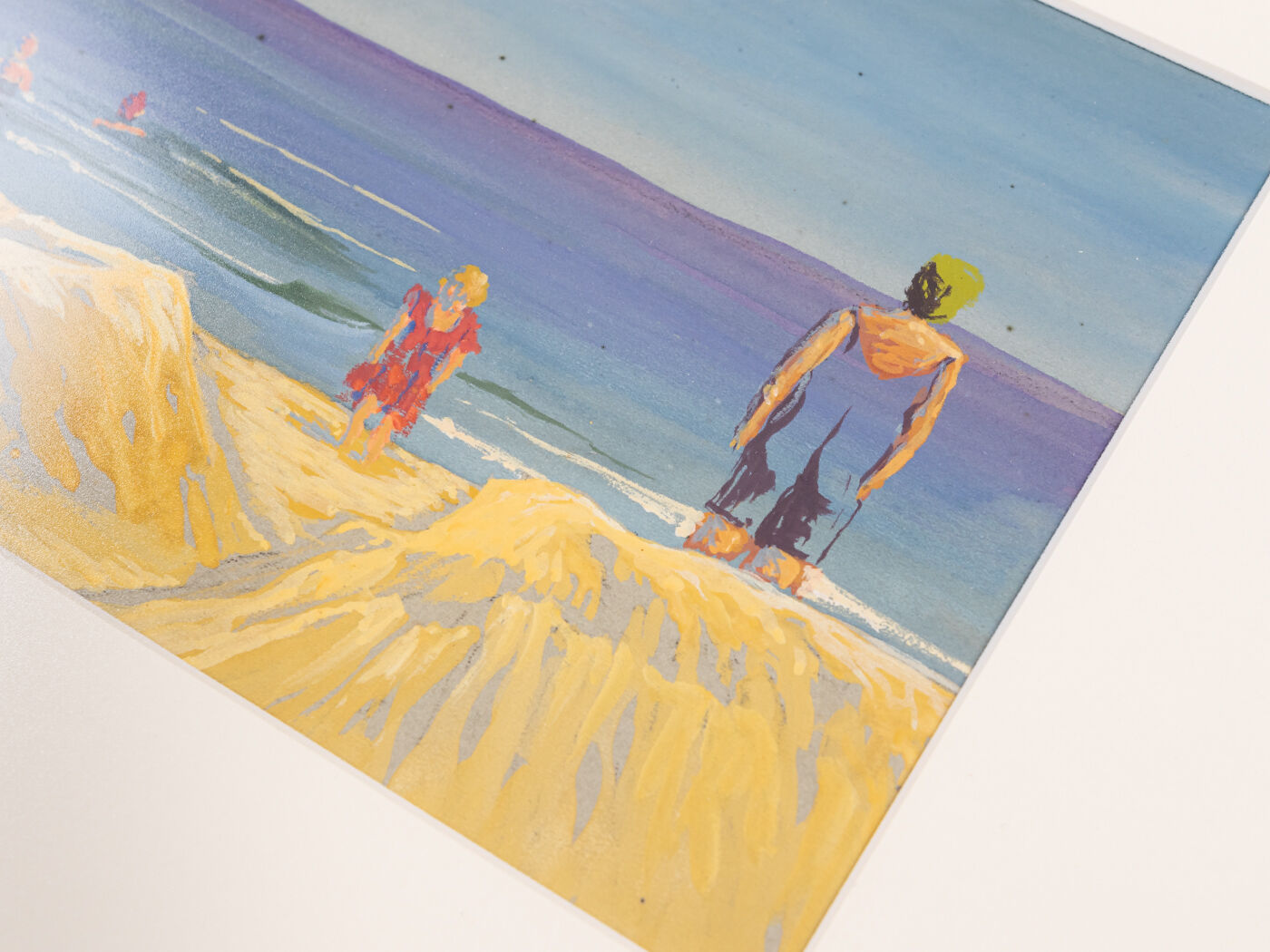 Beach, Gouache on Paper, 50 x 29 cm