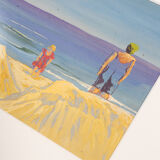 Beach, Gouache on Paper, 50 x 29 cm