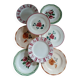 8 antique dessert plates from Digoin and Sarreguemines