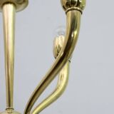 Art Deco Italian Brass Chandelier, 1940s