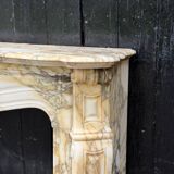 Louis XV style fireplace in purple breccia marble, circa 1880