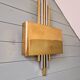 Large brass wall sconce, Hollywood Regency style, 1970s