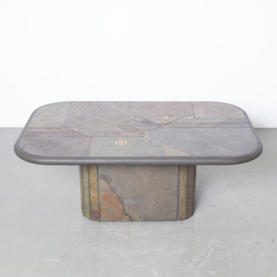 Brown Paul Kingma concrete coffee table