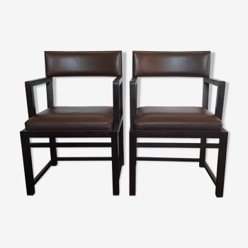 Pair of contemporary Italian design armchairs