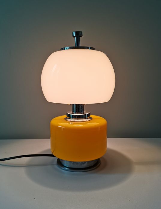 Italian glass table lamp, 70s