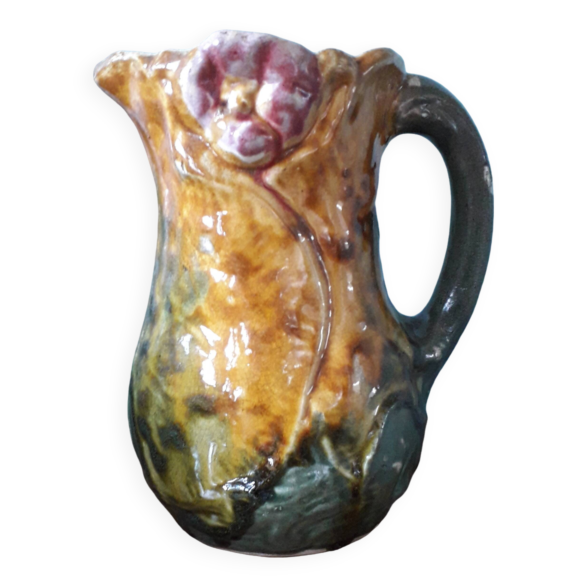 Vase vintage en barbotine