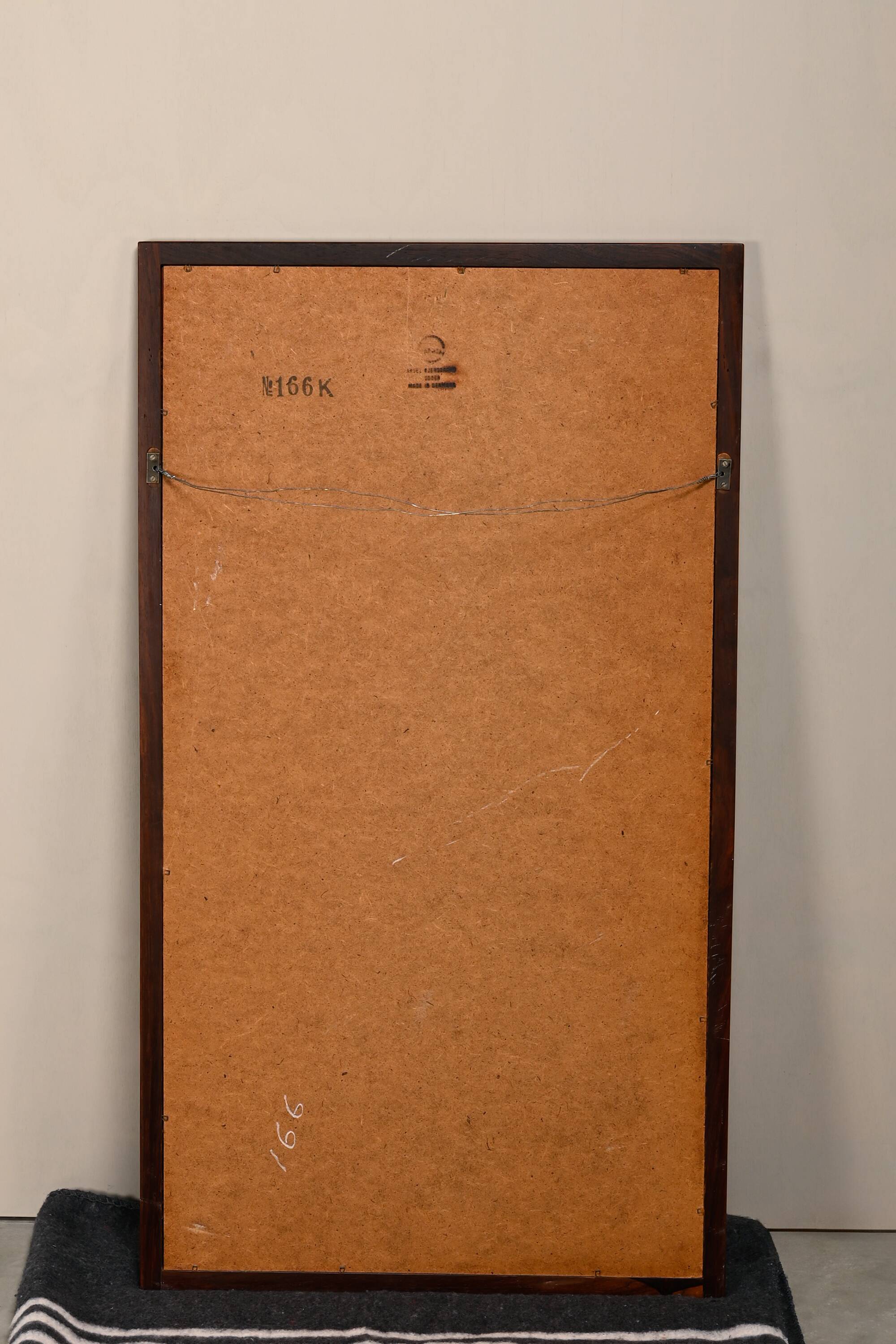 Kai Kristiansen Wall Mirror Model 166 in Rosewood for Aksel Kjersgaard