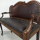 Leather bistro bench