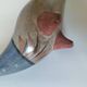 Ceramic dove from Mexico – Decorated with nahual cat