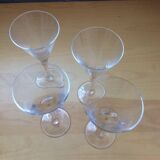 4 glasses Martini cocktail