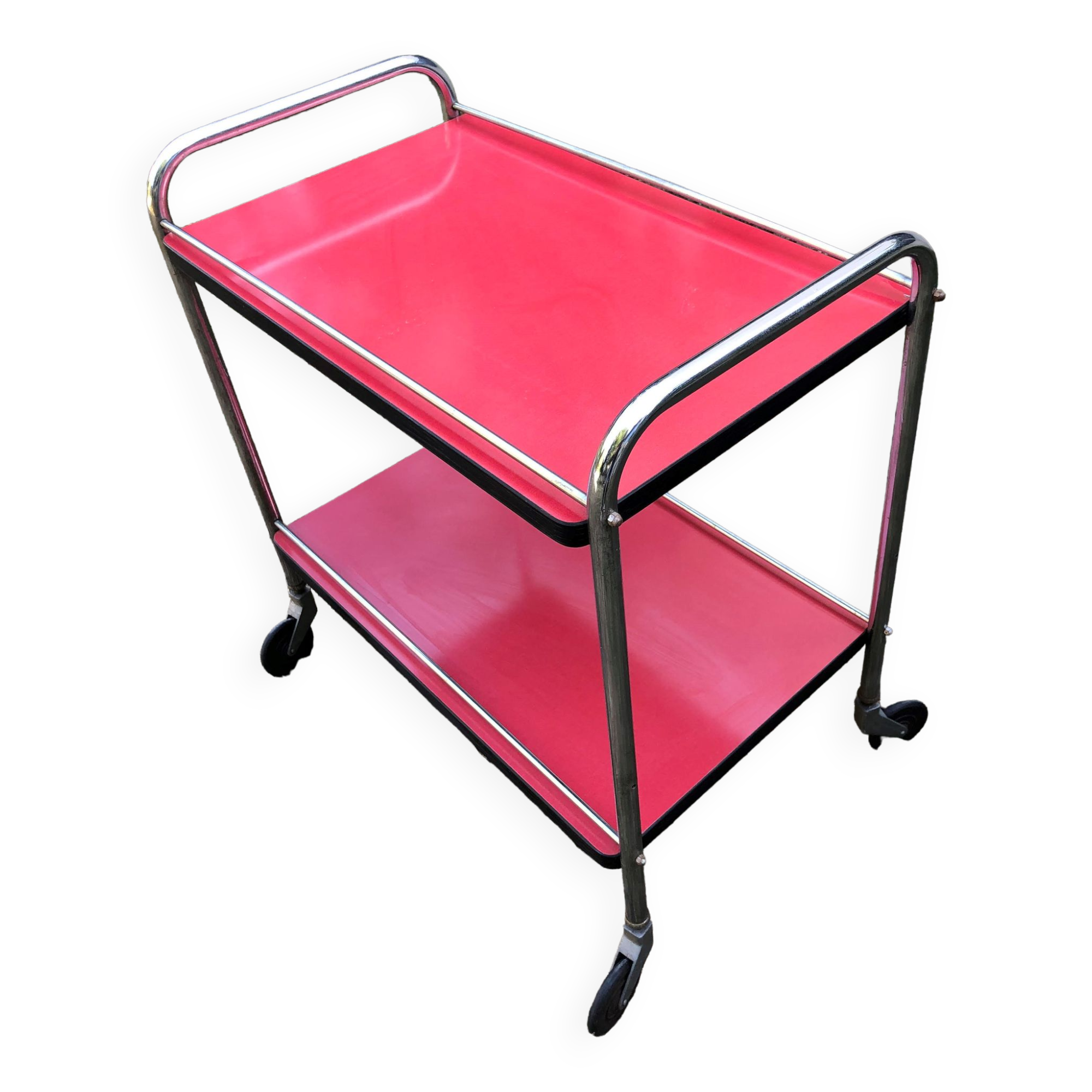 Vintage red formica server