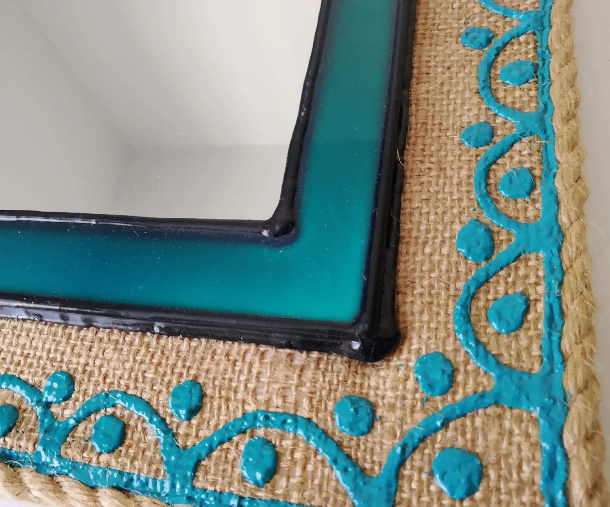 Traditional Iranian mirror in Orsi style