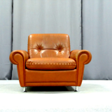 Armchair - Ottoman leather 1960