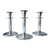 Set de 3 bougeoirs en inox