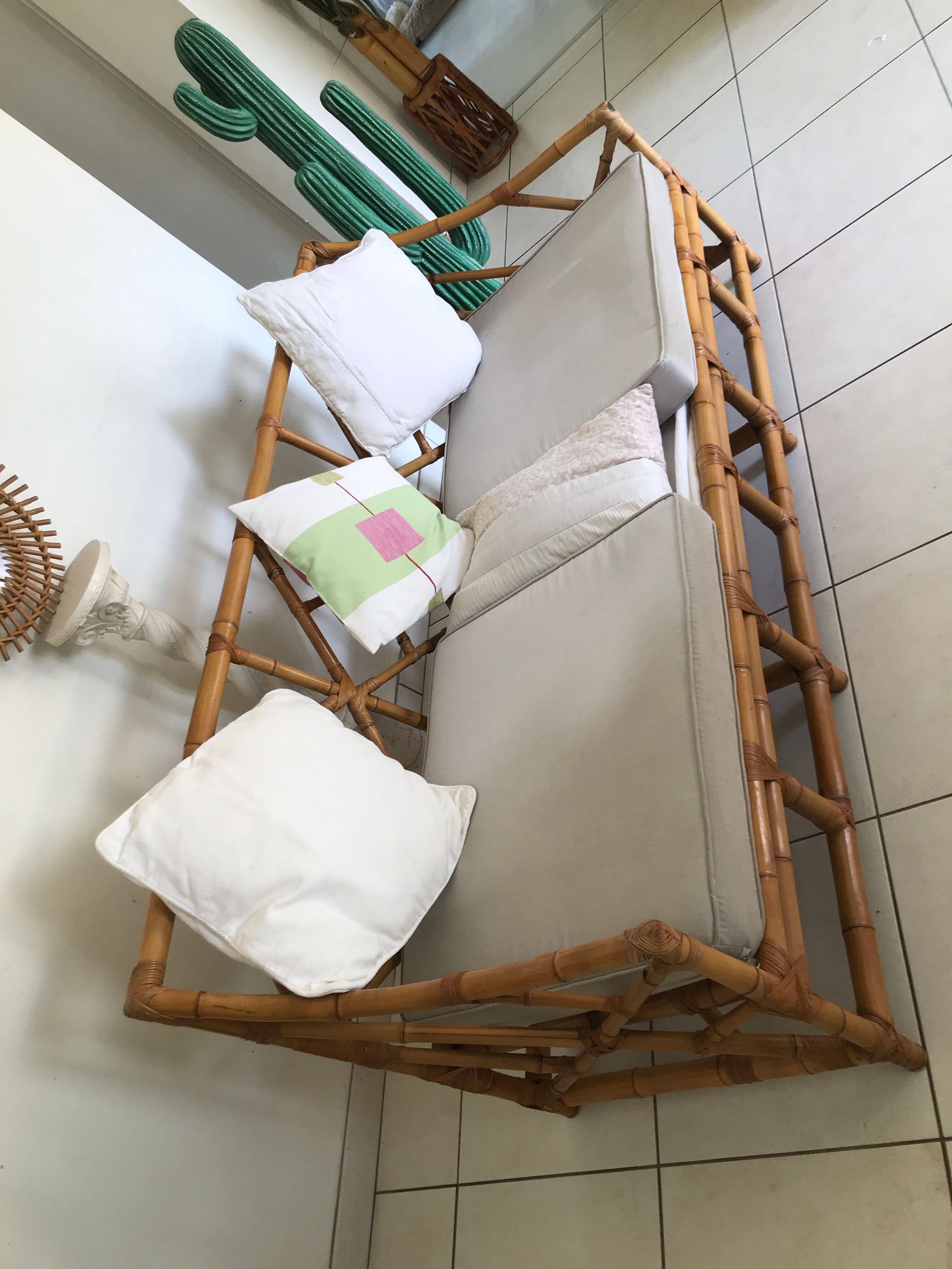 3-seater bamboo sofa 50/60
