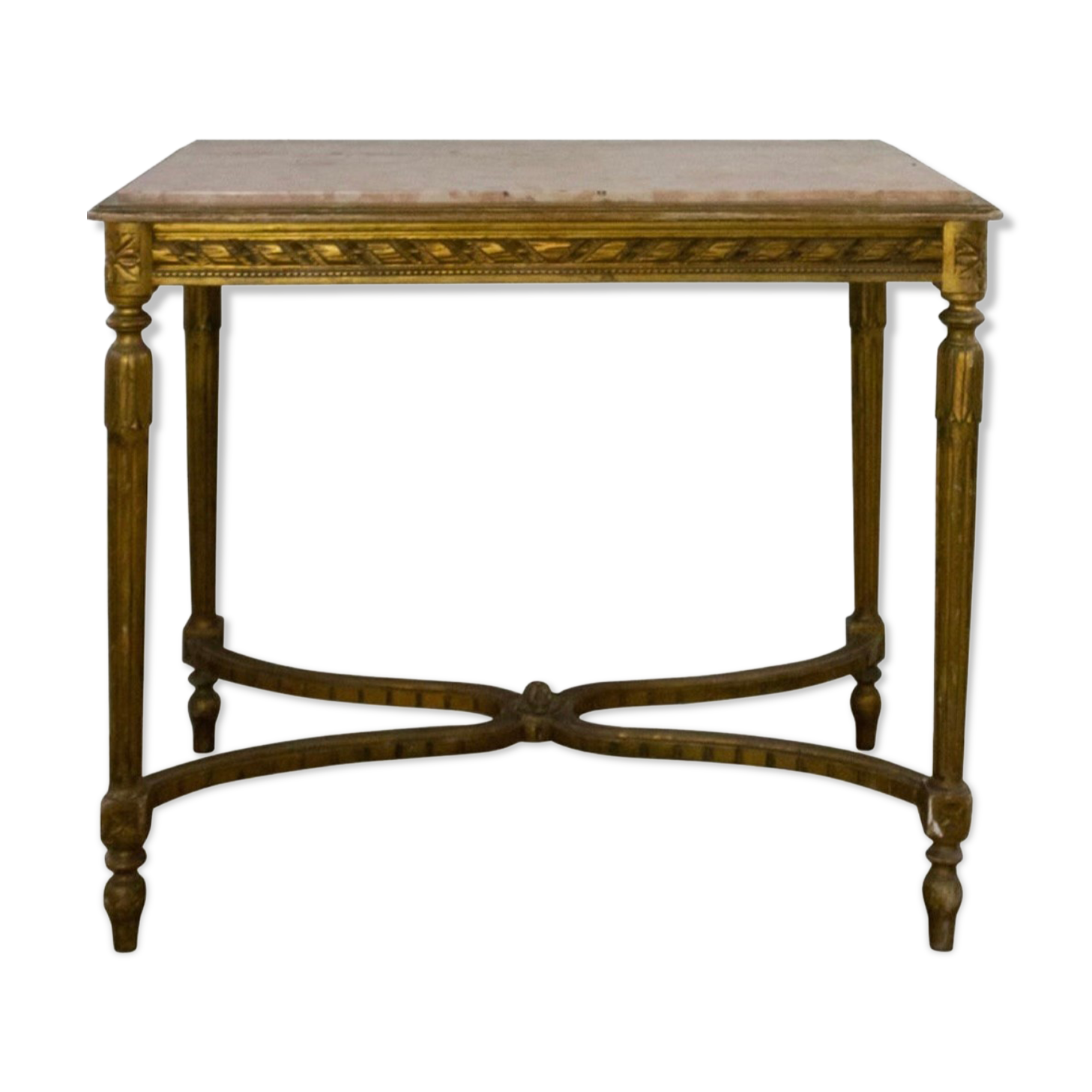 Table d'appoint, style louis xvi, bois doré, xixème siècle
