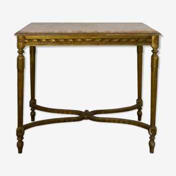 Middle Table, Louis XVI Style, Gilded Wood, NINETEENTH CENTURY