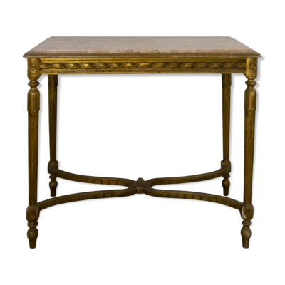 Table d'appoint, style louis xvi, bois doré, xixème siècle