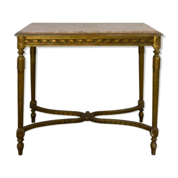 Middle Table, Louis XVI Style, Gilded Wood, NINETEENTH CENTURY