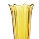 Art Deco Vase Pressed Glass Amber Rosice Glassworks 21cm