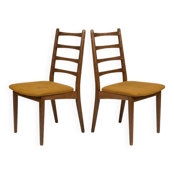 Paire de Chaises Scandinaves Vintage ''Ladderback'' (1960) - À Restaurer